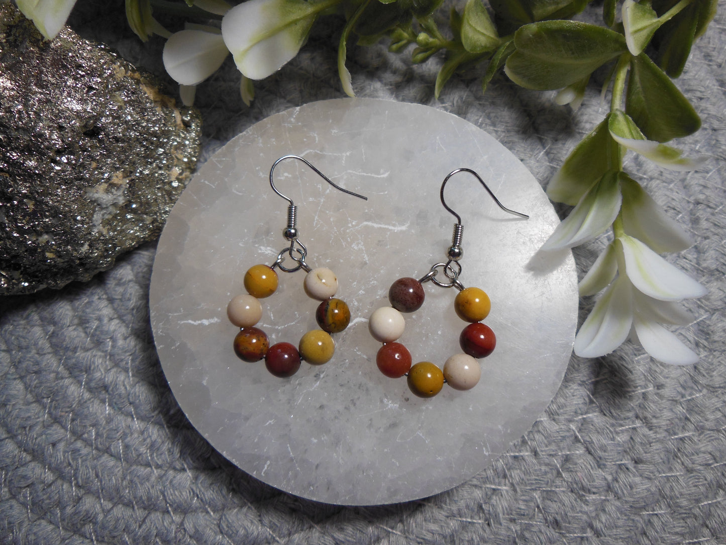 Earrings - Mookaite