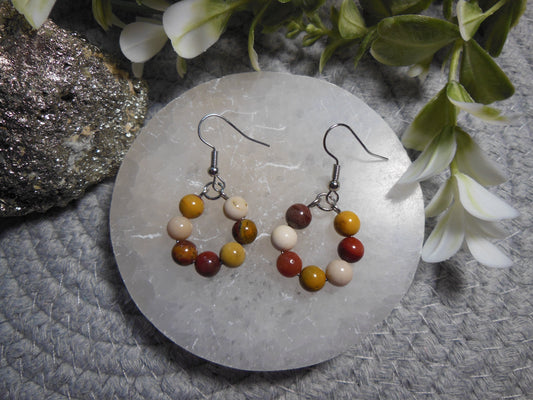 Earrings - Mookaite
