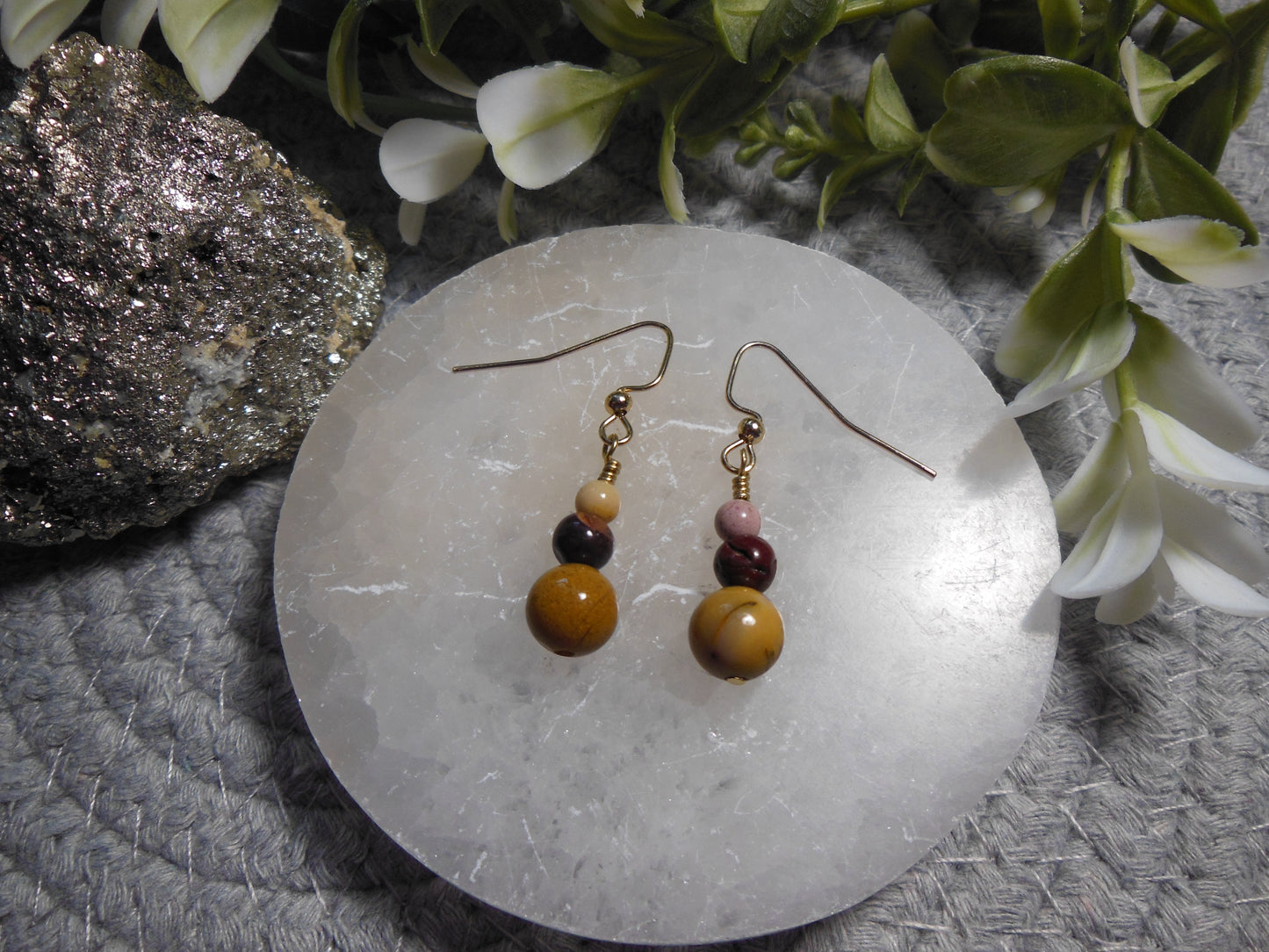Earrings - Mookaite