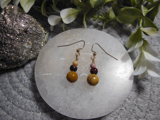 Earrings - Mookaite