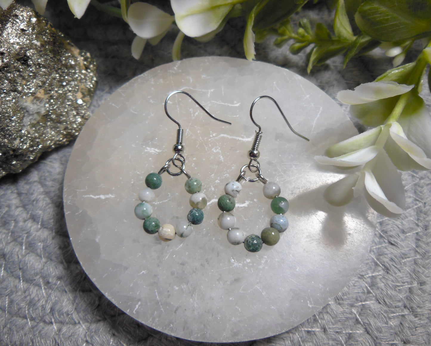 Tree Agate Earrings
