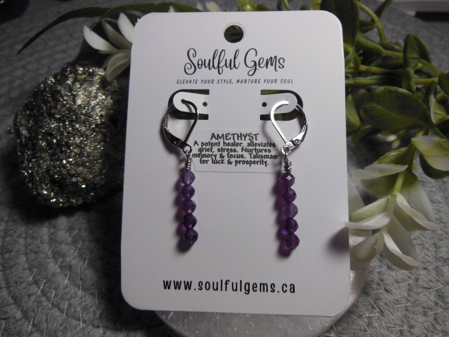 Earrings - Amethyst