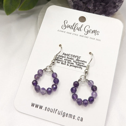 Earrings - Amethyst